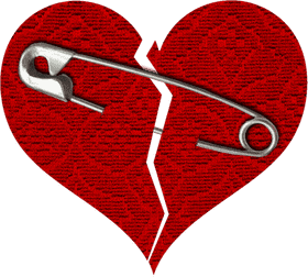Heartfelt Pin A Symbol of Broken Love PNG