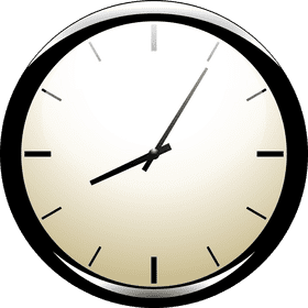 Elegant Minimalist Wall Clock Design PNG