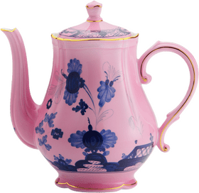 Elegant Floral Pink Cookware Teapot PNG