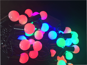 Colorful Light Bulb String Lights Display PNG