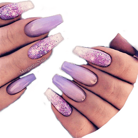 Lavender Dream Nail Polish Design PNG