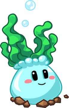 Happy Oxygen Mask with Bubbles and Seaweed PNG