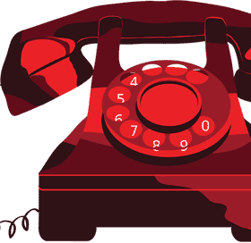 Classic Red Retro Telephone Elegance PNG
