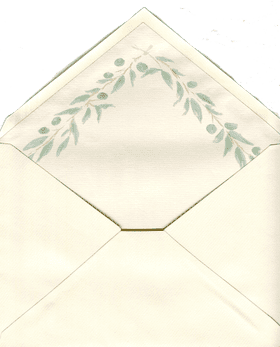 Elegant Envelope Mail with Botanical Design PNG