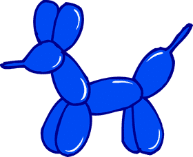 Blue Balloon Animal Creation PNG