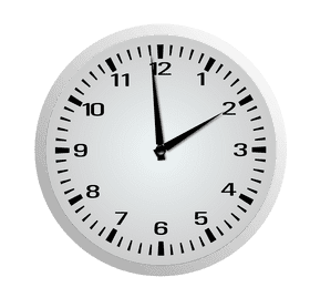 Classic Minimalist Wall Clock Design PNG