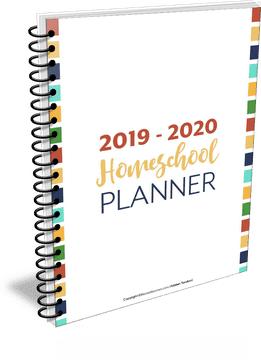 Colorful Homeschool Day Planner for 2019-2020 PNG