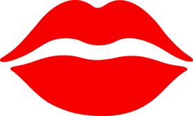 Bold Red Lip Statement PNG