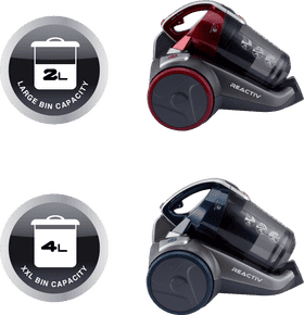 Reactiv Vacuum Cleaner with Large Bin Capacity PNG