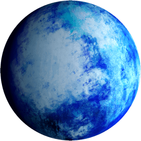 Mystical Blue Planet of Dreams PNG