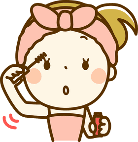 Creative Mascara Application in Style PNG