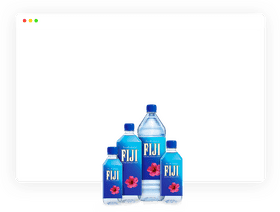 Fiji Water Pure Bottles from Nature's Heart PNG