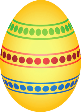 Easter Egg Delight Bright and Cheerful Design PNG