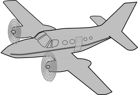 Advanced Airplane Design with Dual Propellers PNG