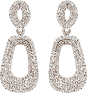 Radiant Elegance Sparkling Jewelry Earrings Design PNG