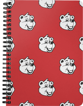 Playful Bear Character Notebook PNG