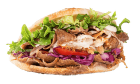Kebab Delight Freshly Made Savory Sandwich PNG