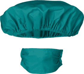 Hospital Surgical Cap and Mask Set PNG