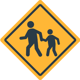 Child Safety in Crosswalks Awareness PNG
