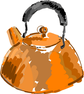 Stylish Copper Cookware Kettle with Handle PNG