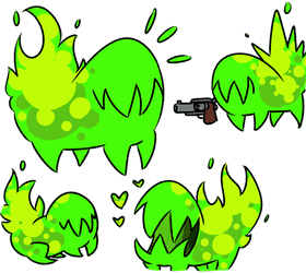 Galactic Green Creatures Adventure PNG