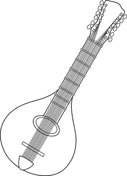 Elegant Musical Instrument of Stringed Harmony PNG