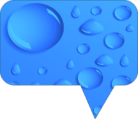 Soap Bubble Reflections on a Blue Surface PNG