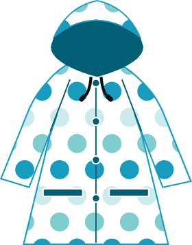 Polka Dot Raincoat for Stylish Showers PNG