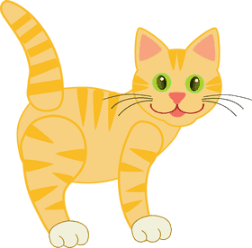 Cute Whiskered Cat with Bright Green Eyes PNG