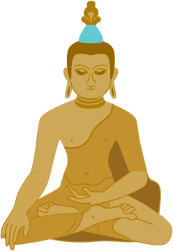 Serene Buddha in Meditative Reflection PNG