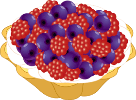 Lemon Tart with Berry Bliss Topping PNG