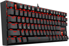 Illuminated Red Gaming Keyboard Design PNG