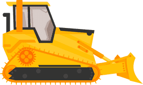 Powerful Bulldozer for Heavy-Duty Construction PNG