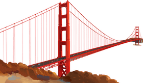 Majestic Golden Gate Bridge View PNG