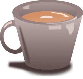 Elegant Coffee Cup with Warm Brew PNG