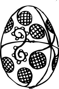 Easter Egg Design Whimsical Patterns and Swirls PNG