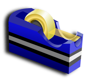 Vibrant Blue Scotch Tape Dispenser Design PNG