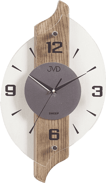 Elegant Modern Clock with Wooden Accent PNG