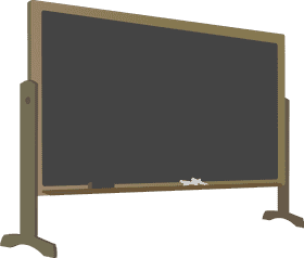 Classic Blackboard Teaching Display PNG