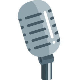 Classic Silver Microphone for Dynamic Sound PNG