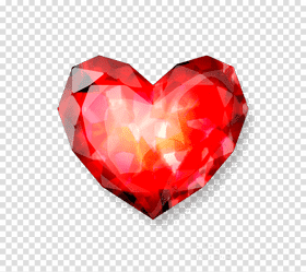 Radiant Heart of Gemstone Passion PNG