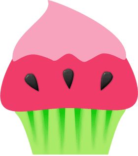 Whimsical Watermelon Cupcake Stand Delight PNG