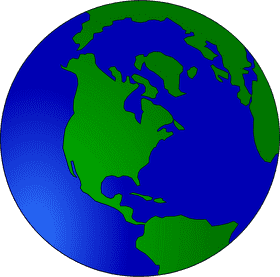 Vibrant Globe of Earth’s Continents PNG