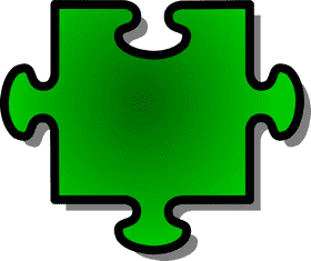 Bright Green Jigsaw Pieces for Creative Fun PNG
