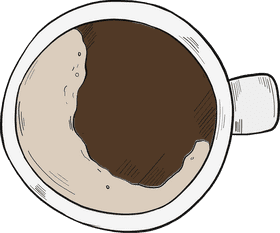 Swirls of Warmth in a Coffee Cup PNG