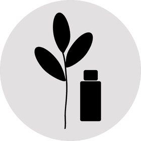 Natural Oil Essence with Leaf Design PNG