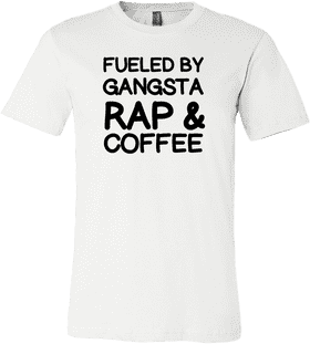 Fueled by Gangsta Rap and Coffee Vibes PNG
