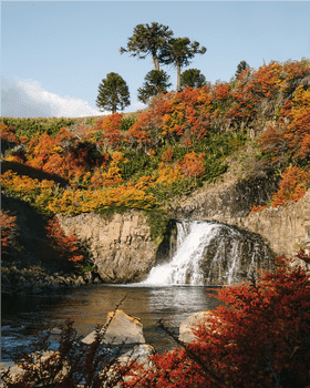 Autumn Serenity The Enchanted Waterfall Escape PNG