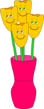 Happy Faces Vase of Joyful Blooms PNG