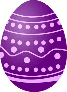 Easter Egg Celebration in Purple Hues PNG